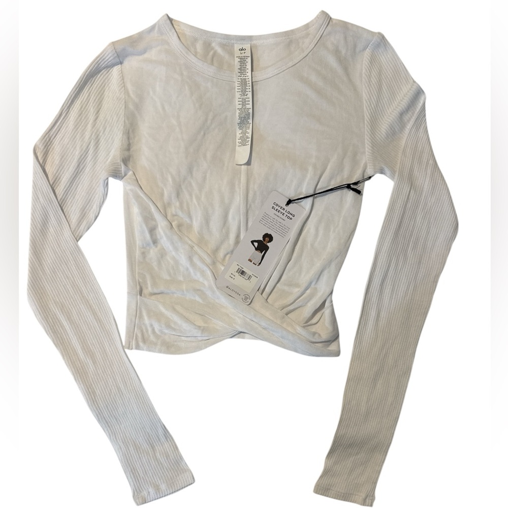 ALO Yoga- Cover Long Sleeve Top in White NWT